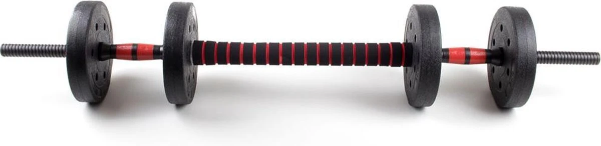 Dumbbellset 25 Kg Met Halterstang - Dumbbells Verstelbaar - Halterset - Fitness Gewichten Set - Rood/zwart 12 Dumbbellset 25 Kg Met Halterstang - Dumbbells Verstelbaar - Halterset - Fitness Gewichten Set - Rood/zwart - Afbeelding 10