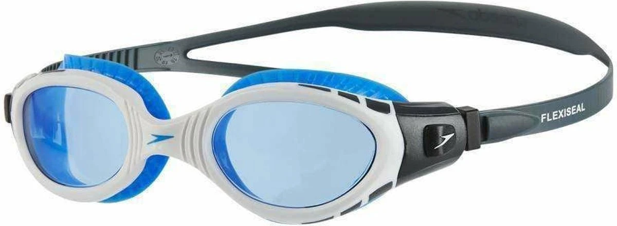 Speedo Futura Biofuse Flexiseal Unisex - Wit / Blauw - One Size 7 Speedo Futura Biofuse Flexiseal Unisex - Wit / Blauw - One Size - Afbeelding 5