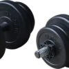 RS Sports Dumbellset – Halterset Kunststof – Totaal 20 Kg – 2 Stuks – Zwart