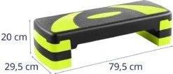 Gymrex Fitness Step - In Hoogte Verstelbaar - 100 Kg - Zwart / Geel -Merkloos Winkel 1200x513 4