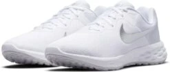 Nike Revolution 6 Next Nature Hardloopschoenen Sportschoenen Vrouwen - Wit/Zilver - Maat 39