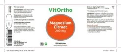 Vitortho Magnesium Citraat 200 Mg 100 Tabletten -Merkloos Winkel 1200x519 4