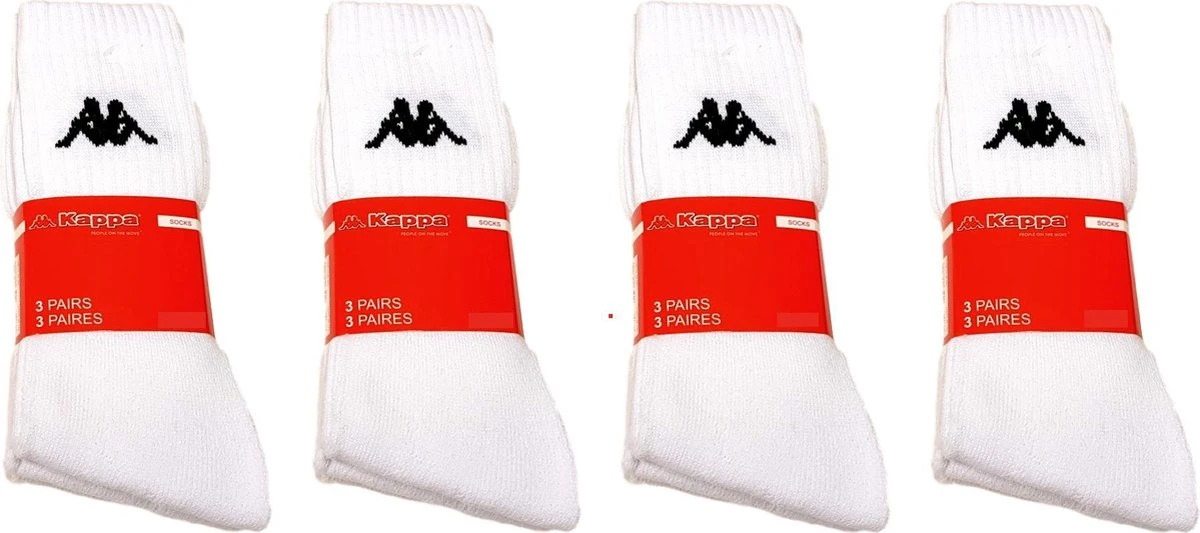Kappa Witte Sportsokken Mega Multipack 12 Paar Maat 39/42 4 Kappa Witte Sportsokken Mega Multipack 12 Paar Maat 39/42 - Afbeelding 2