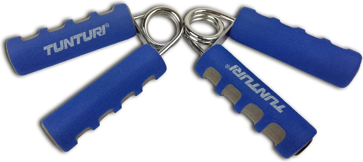 Tunturi Foam Knijphalters - Handknijper - 2 Stuks - Blauw/Grijs 3 Tunturi Foam Knijphalters - Handknijper - 2 Stuks - Blauw/Grijs
