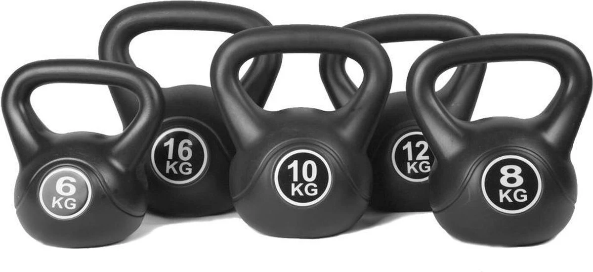 Focus Fitness - Kettlebell - 8 KG - Cement - Gewichten 4 Focus Fitness - Kettlebell - 8 KG - Cement - Gewichten - Afbeelding 2