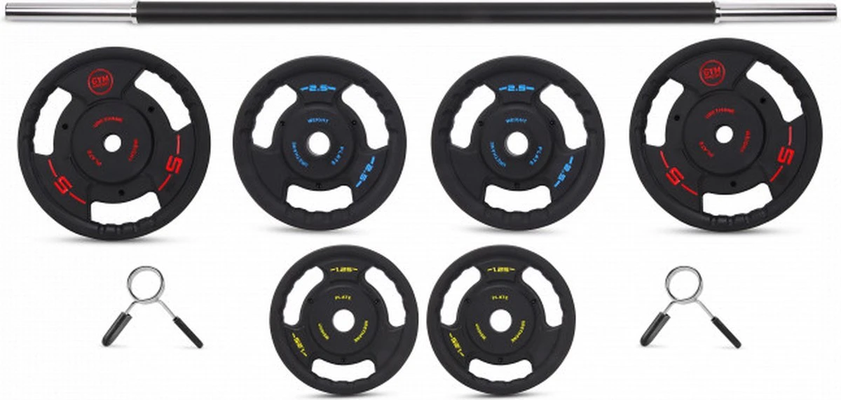 Gym Masters Bodypump Halterset 20 KG / Premium Bodypumpset / Aerobic Pumpset / Pump Set / Pump Fitness / Barbell Met Gewichten / Halterstang Met Gewichten / 20KG - 30mm - 30 Mm 10 Gym Masters Bodypump Halterset 20 KG / Premium Bodypumpset / Aerobic Pumpset / Pump Set / Pump Fitness / Barbell Met Gewichten / Halterstang Met Gewichten / 20KG - 30mm - 30 Mm - Afbeelding 8