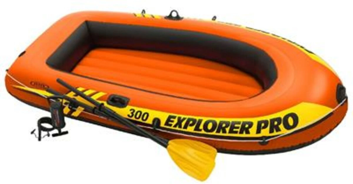 Intex Explorer Pro 300 Opblaasboot - 3 Persoons - Oranje 4 Intex Explorer Pro 300 Opblaasboot - 3 Persoons - Oranje - Afbeelding 2