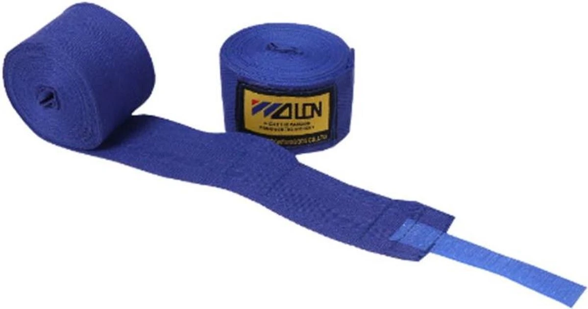 Muay Thai Bandage Straps - Blauw - Hand En Pols Bescherming Boksen Sparren Thai Boxing 3 Muay Thai Bandage Straps - Blauw - Hand En Pols Bescherming Boksen Sparren Thai Boxing