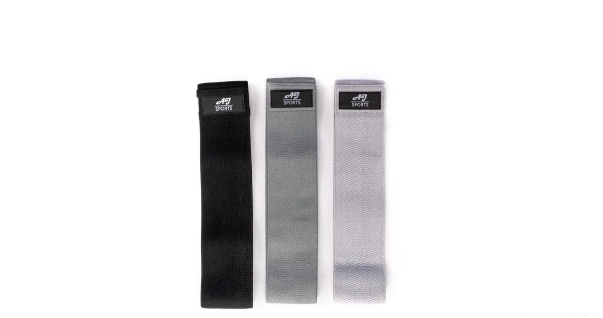 AJ-Sports Weerstandsbanden - Booty Band - Resistance Band - Fitness Elastiek - Zwart/Grijs/Lichtgrijs - Set Van 3 Weerstandsbanden - Resistance Band - Fitness Band - Fitness - Workout - Inclusief Handleiding & Draagtas 9 AJ-Sports Weerstandsbanden - Booty Band - Resistance Band - Fitness Elastiek - Zwart/Grijs/Lichtgrijs - Set Van 3 Weerstandsbanden - Resistance Band - Fitness Band - Fitness - Workout - Inclusief Handleiding & Draagtas - Afbeelding 7