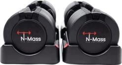 N Mass Verstelbare Dumbells Set - 34 Kg Gewichten - Hoogwaardige Fitness Dumbbells - Pro-Flex Dumbbell Set -Merkloos Winkel 1200x643 1