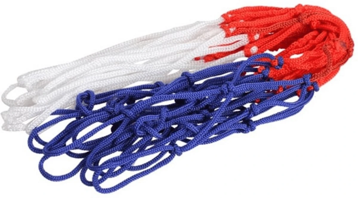 WM Sports Professioneel Basketbalnet - Basketballen - Basketnet - Basketball - Basket Net - Net Voor Basketbalring - Netjes - Basketbalringnet - Basketbal Veldmateriaal - Basketbalnetten - Lengte 36 Cm - Nylon - Rood, Wit En Blauw 5 WM Sports Professioneel Basketbalnet - Basketballen - Basketnet - Basketball - Basket Net - Net Voor Basketbalring - Netjes - Basketbalringnet - Basketbal Veldmateriaal - Basketbalnetten - Lengte 36 Cm - Nylon - Rood, Wit En Blauw - Afbeelding 3