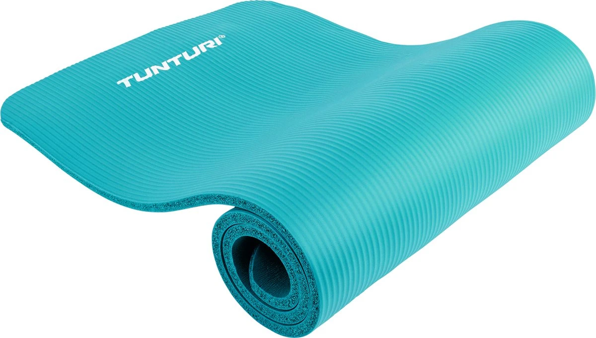 Tunturi Fitnessmat - Yogamat - Sportmat Gemaakt Van Zacht NBR Materiaal - 180 X 60 X 1,5cm - Turquoise- Incl. Gratis Fitness App 3 Tunturi Fitnessmat - Yogamat - Sportmat Gemaakt Van Zacht NBR Materiaal - 180 X 60 X 1,5cm - Turquoise- Incl. Gratis Fitness App