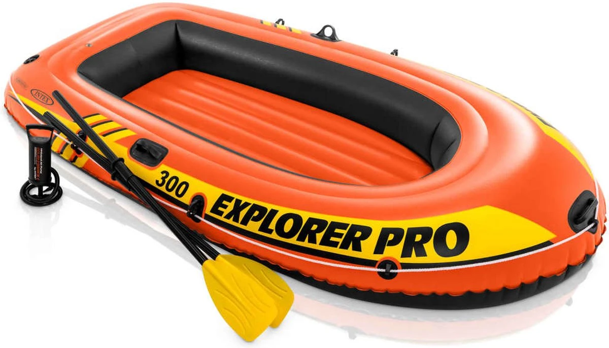 Intex Explorer Pro 300 Opblaasboot - 3 Persoons - Oranje 10 Intex Explorer Pro 300 Opblaasboot - 3 Persoons - Oranje - Afbeelding 8