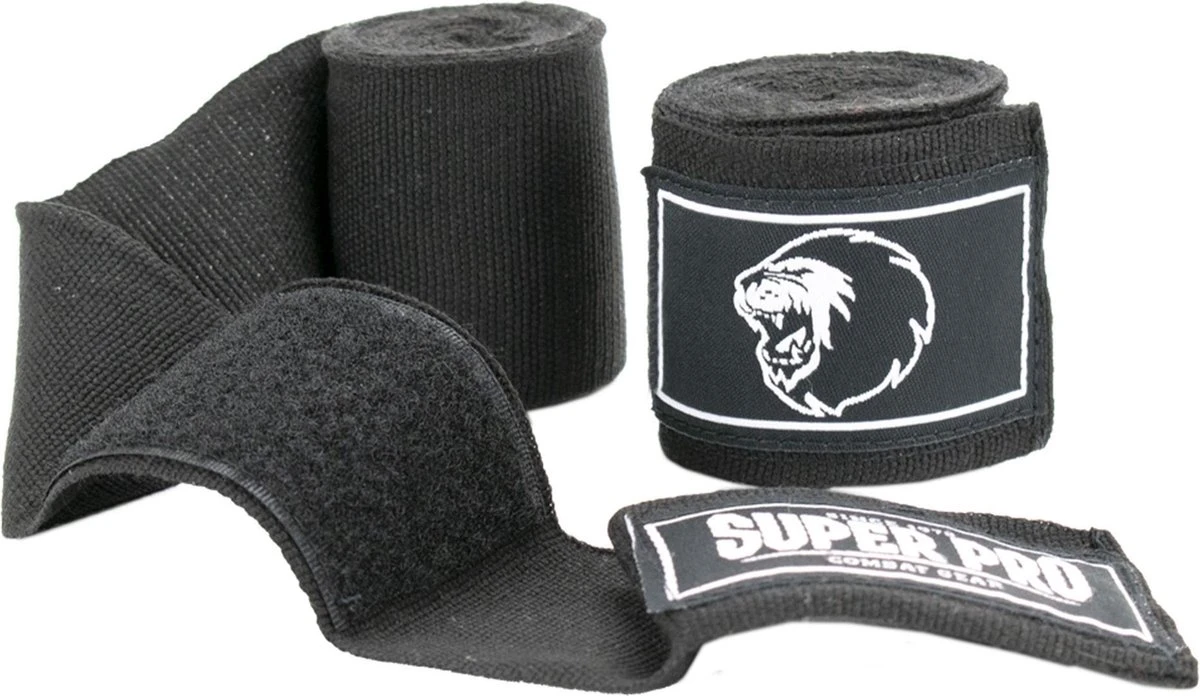 Super Pro Combat Gear Bandages Zwart 450cm 4 Super Pro Combat Gear Bandages Zwart 450cm - Afbeelding 2