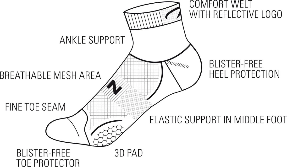 Avento Runningsokken Met Climayarn - Zwart/Fluorgeel - 35-38 6 Avento Runningsokken Met Climayarn - Zwart/Fluorgeel - 35-38 - Afbeelding 4