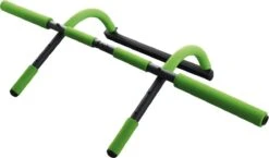 Schildkröt Fitness Optrekstang - Deur Pull-Up Bar Met Diverse Functies - Staal - Groen/Antraciet