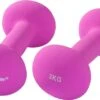 Tunturi Dumbbell Set - 2 X 3,0 Kg - Neopreen - Fluor Paars - Incl. Gratis Fitness App -Merkloos Winkel 1200x707 2