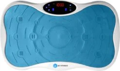 BX Fitness® - Trilplaat Fitness Body Blauw - Incl Weerstandsbanden & Voedingsgids - Sport Trilplaat - Powerplate Voor Cardiotrainingen - Trainingsapparatuur Voor Krachttraining - Ontvang NU Met Duidelijke Handleiding Met Oefeningen + Recepten!