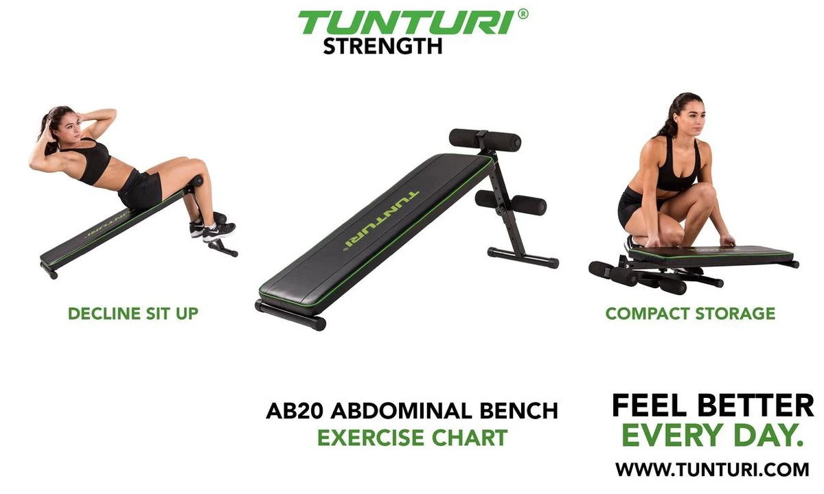 Tunturi AB20 Fitnessbank - Trainingsbank - Buikspierbank - Verstelbaar - Kleur: Zwart - Incl. Gratis Tunturi Training App 5 Tunturi AB20 Fitnessbank - Trainingsbank - Buikspierbank - Verstelbaar - Kleur: Zwart - Incl. Gratis Tunturi Training App - Afbeelding 3