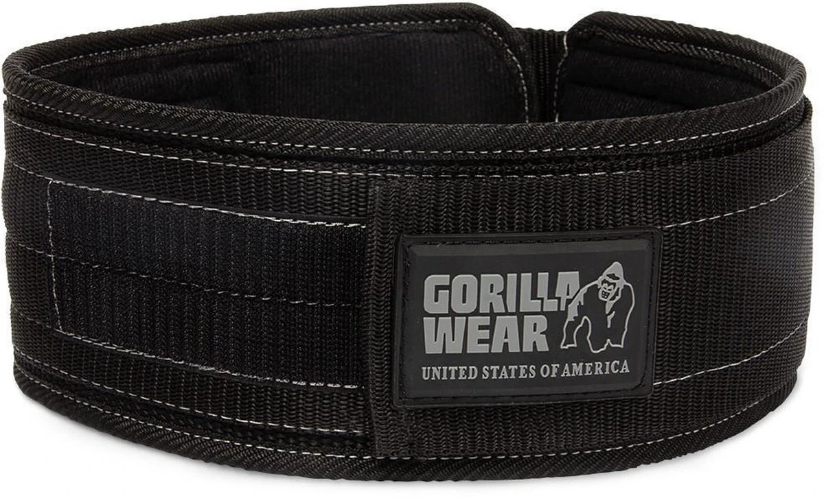 Gorilla Wear 4 Inch Nylon Belt - Lifting Belt- M/L - Zwart 3 Gorilla Wear 4 Inch Nylon Belt - Lifting Belt- M/L - Zwart