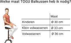 Togu Dynair Senso Balkussen/Wiebelkussen Ø 36 Cm - Volwassenen - Zwart -Merkloos Winkel 1200x731 3
