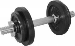 Tunturi Gewichten Gietijzer Totaal 10kg - Halterset Met Schroefsluiting - Dumbbell Set - 1 Halterstang - 30mm - Incl. Gratis Fitness App -Merkloos Winkel 1200x732 5