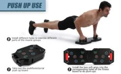 ACROPAQ Hometrainer 14-in-1 Set - Pilates Bar, Weerstandbanden, Resistance Band, Ab Roller, Push Up Bord - Krachttraining, Thuis Fitness -Merkloos Winkel 1200x738 7