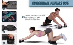 ACROPAQ Hometrainer 14-in-1 Set - Pilates Bar, Weerstandbanden, Resistance Band, Ab Roller, Push Up Bord - Krachttraining, Thuis Fitness -Merkloos Winkel 1200x738 8