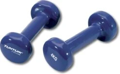 Tunturi Dumbell Set - 2 X 4,0 Kg - Vinyl - Blauw - Incl. Gratis Fitness App -Merkloos Winkel 1200x740 8