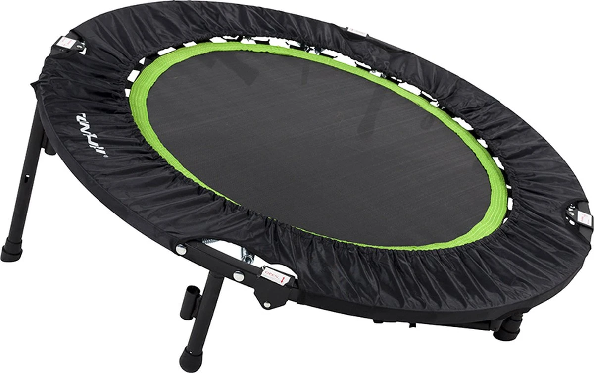 Tunturi Fitness Trampoline - Mini Trampoline - Opvouwbaar - 104cm Springoppervlak - Inclusief Beschermrand & Handgrip - Incl. Gratis Fitnessapp 4 Tunturi Fitness Trampoline - Mini Trampoline - Opvouwbaar - 104cm Springoppervlak - Inclusief Beschermrand & Handgrip - Incl. Gratis Fitnessapp - Afbeelding 2