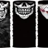 TwinQ 3 Pack Faceshield Skull | Multifunctionele Bandana Van Microfiber Doodshoofd | Nekwarmer Skull | Sjaal Schedel | 3 Stuks