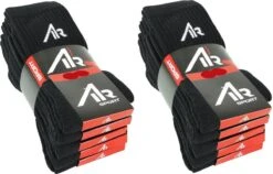 10 Paar I1R Zwarte Katoenen Sportsokken Tennis-sokken Maat 43/46