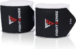 FIGHTSENSE - HANDWRAPS Boksen - Kickboks Bandage - WIT - 4.5M -Merkloos Winkel 1200x768 3