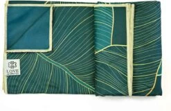 Love Generation ● Yoga Handdoek ● Tweezijdig ● Antislip ● Green Leaves -Merkloos Winkel 1200x775 12