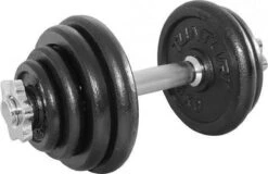 Tunturi Gewichten Gietijzer Totaal 20kg - Halterset Met Schroefsluiting - Dumbbell Set - 1 Halterstang - 30mm - Incl. Gratis Fitness App -Merkloos Winkel 1200x776 6