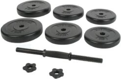 Dumbell - Dumbells Set - 20 Kg - 25 Mm - Kunststof - Zwart -Merkloos Winkel 1200x782 3