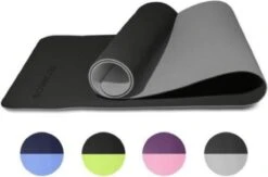 Rankos Sport Fitnessmat – 183 Cm X 61 Cm X 0.6 Cm – Zwart – Yoga Mat - Sport Mat - Inclusief Draagriem – Hoogwaardige Kwaliteit Trainingsmat - Anti Slip Mat - 100% Huidvriendelijk & Duurzaam