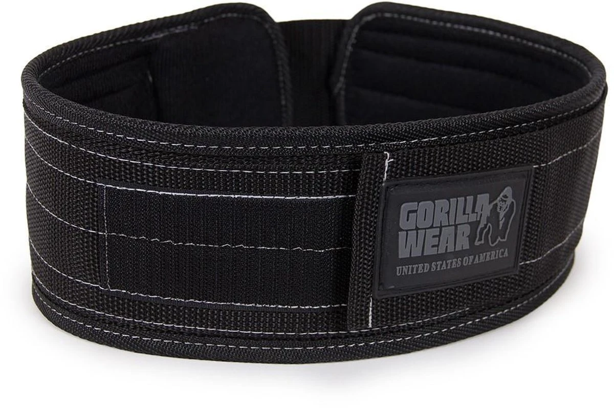 Gorilla Wear 4 Inch Nylon Belt - Lifting Belt - S/M - Zwart 5 Gorilla Wear 4 Inch Nylon Belt - Lifting Belt - S/M - Zwart - Afbeelding 3