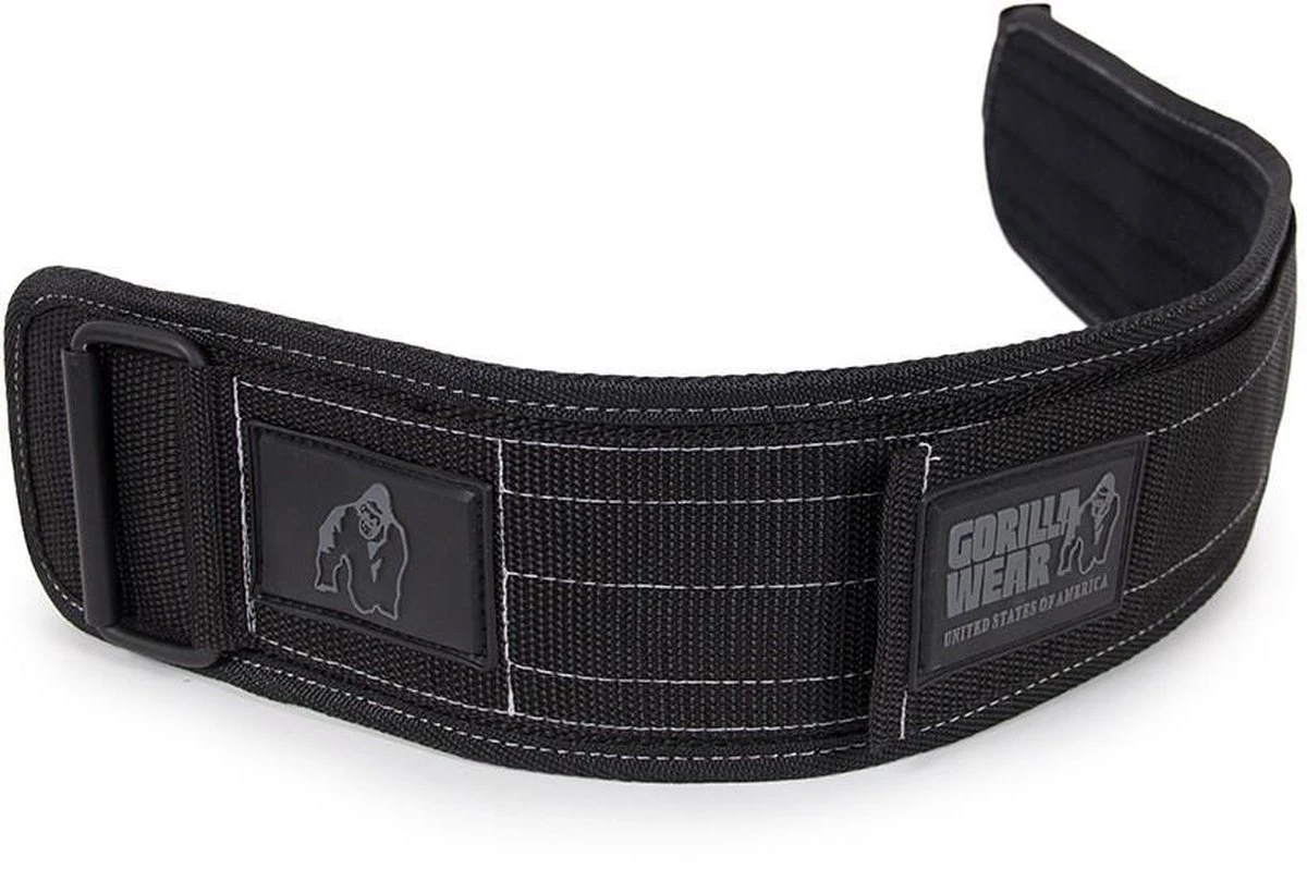 Gorilla Wear 4 Inch Nylon Belt - Lifting Belt - S/M - Zwart 8 Gorilla Wear 4 Inch Nylon Belt - Lifting Belt - S/M - Zwart - Afbeelding 6
