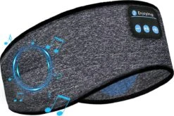 TDR - Draadloze Bluetooth Slaap- En Sportkoptelefoon - 2-in-1 Slaapmasker En Hardloophoofdband Met Ingebouwde Luidsprekers - Grijs -Merkloos Winkel 1200x803