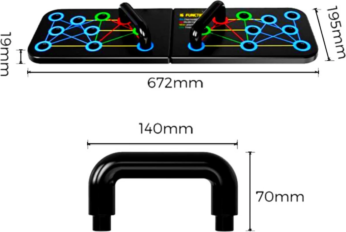 U Fit One® Push Up Bord - Push Up Bars - Push Up Grips - Opdruksteunen - Push Up Bar - Opdruk Bord - Opdruk Steunen - Opdrukken - Fitness - Crossfit - Ufitone 6 U Fit One® Push Up Bord - Push Up Bars - Push Up Grips - Opdruksteunen - Push Up Bar - Opdruk Bord - Opdruk Steunen - Opdrukken - Fitness - Crossfit - Ufitone - Afbeelding 4