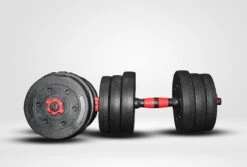 SOUTHWALL Dumbbells Set Verstelbaar Met Halterstang Tot 30kg – Verstelbare Halterset – Fitness Stang – Fitness Gewichten Set – Professionele 2-in-1 Dumbbellset – Gebruiksvriendelijk – Multifunctioneel – Dumbell Set 30 Kg – Rood/Zwart -Merkloos Winkel 1200x811 6