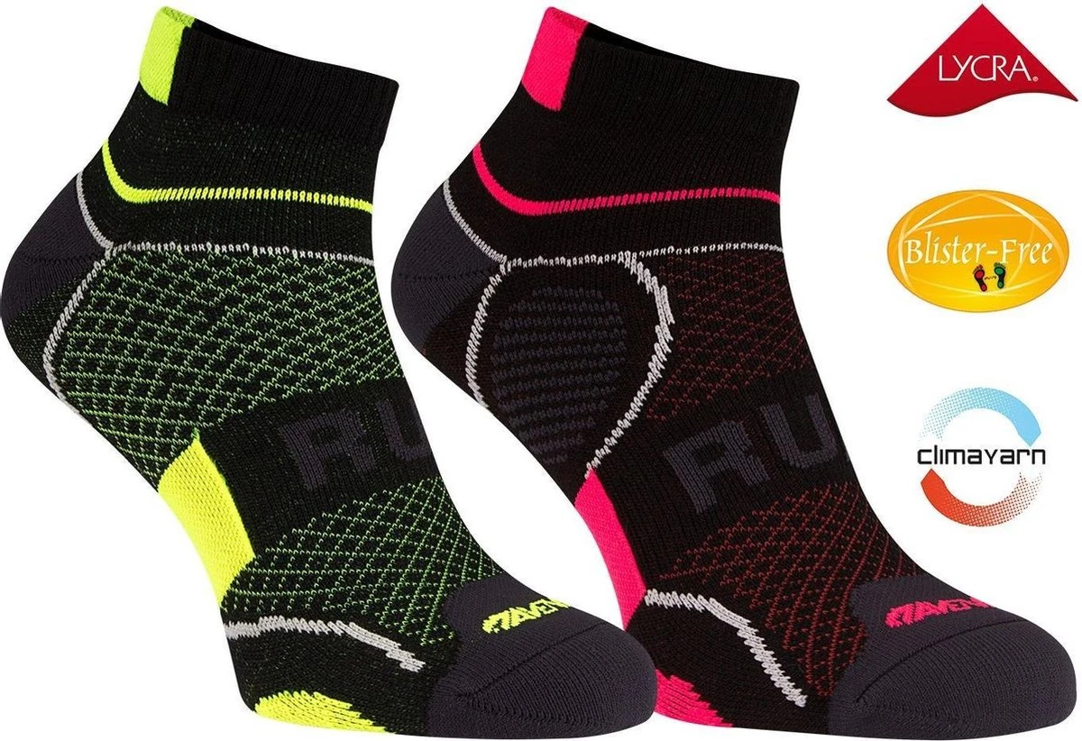 Avento Runningsokken Met Climayarn - Zwart/Fluorgeel - 35-38 8 Avento Runningsokken Met Climayarn - Zwart/Fluorgeel - 35-38 - Afbeelding 6
