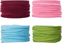 TwinQ 4 Pack Faceshield - Bandana - Colsjaal - Nekwarmer Unisex - Sjaal - Multicolor - 4 Stuks