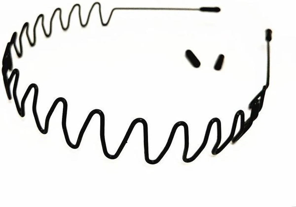 Wave Sport Diadeem Mannen Tanden - Sport Haarband Volwassenen - Metaal - Zwart - 41 Cm 7 Wave Sport Diadeem Mannen Tanden - Sport Haarband Volwassenen - Metaal - Zwart - 41 Cm - Afbeelding 5