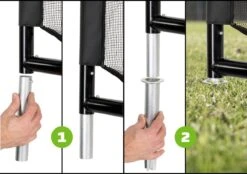 EXIT Coppa Stalen Voetbaldoel 220x170cm - Zwart -Merkloos Winkel 1200x845