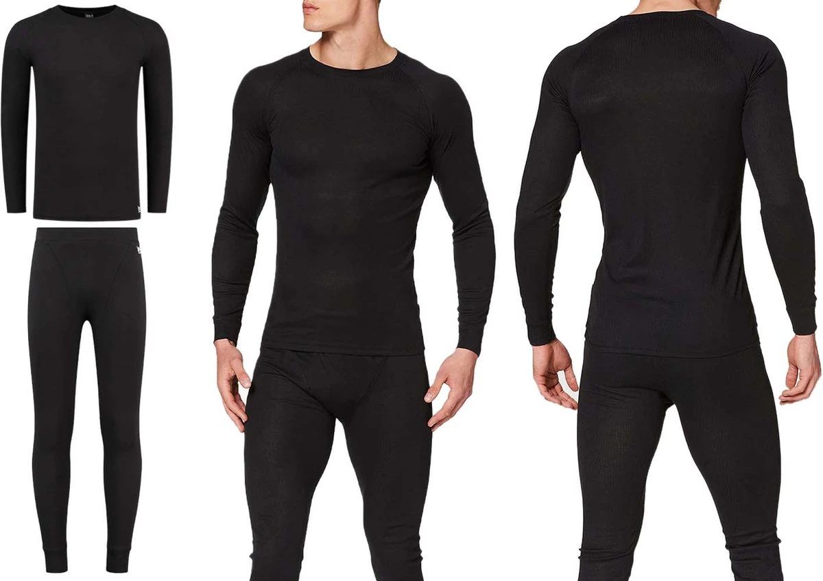 Thermo Ondergoed Heren - Set - Shirt En Broek - Zwart - XL 3 Thermo Ondergoed Heren - Set - Shirt En Broek - Zwart - XL