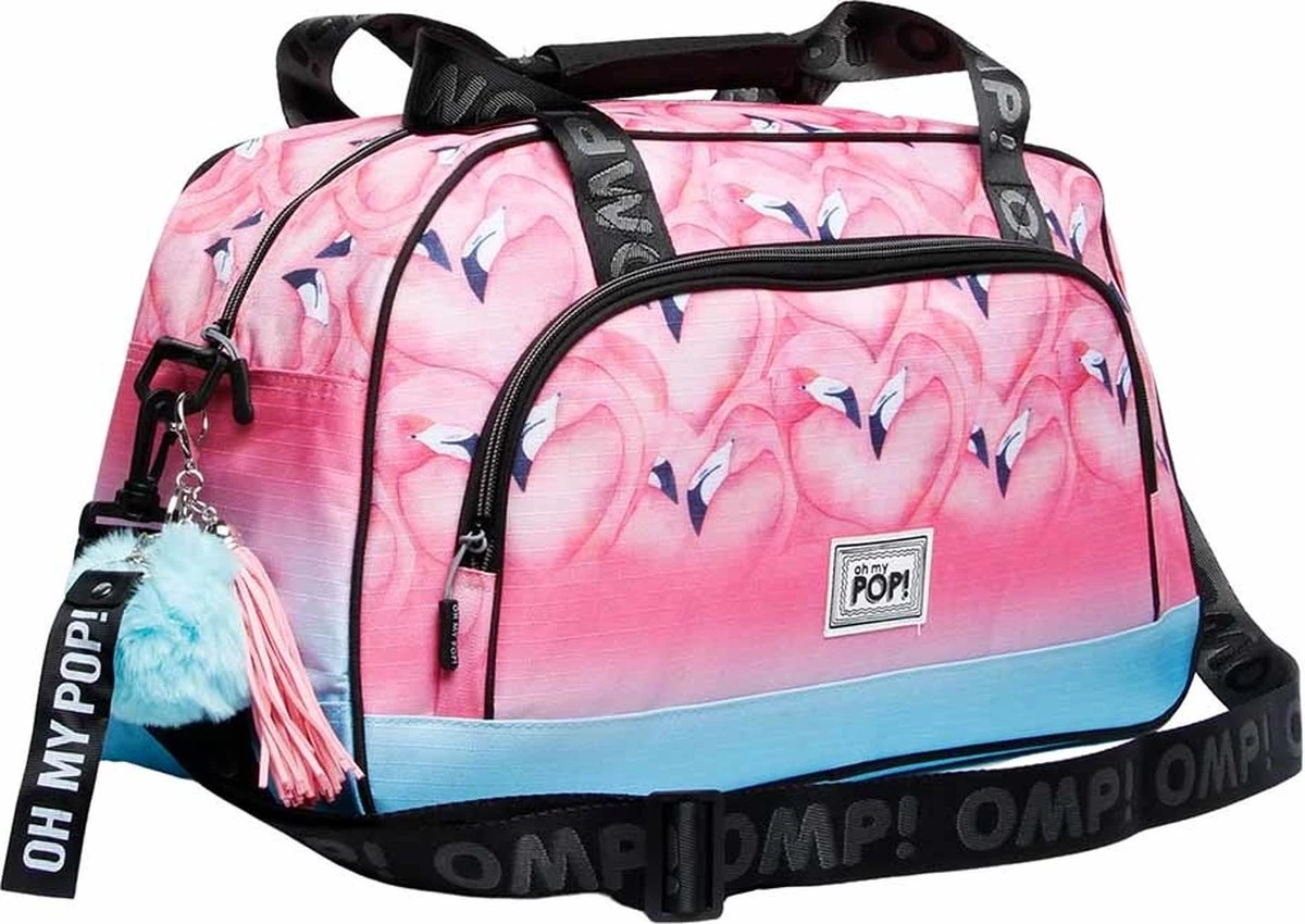 Oh My Pop! - Flamingo - Sporttas Dames - Roze - Lengte 51cm 3 Oh My Pop! - Flamingo - Sporttas Dames - Roze - Lengte 51cm