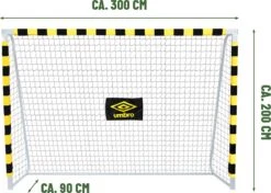 Umbro Voetbaldoel - 300 X 200 X 90 CM - Metaal - Voetbaltrainingsmateriaal Voor Alle Leeftijden - Makkelijke Montage - Zwart/Geel -Merkloos Winkel 1200x854 1