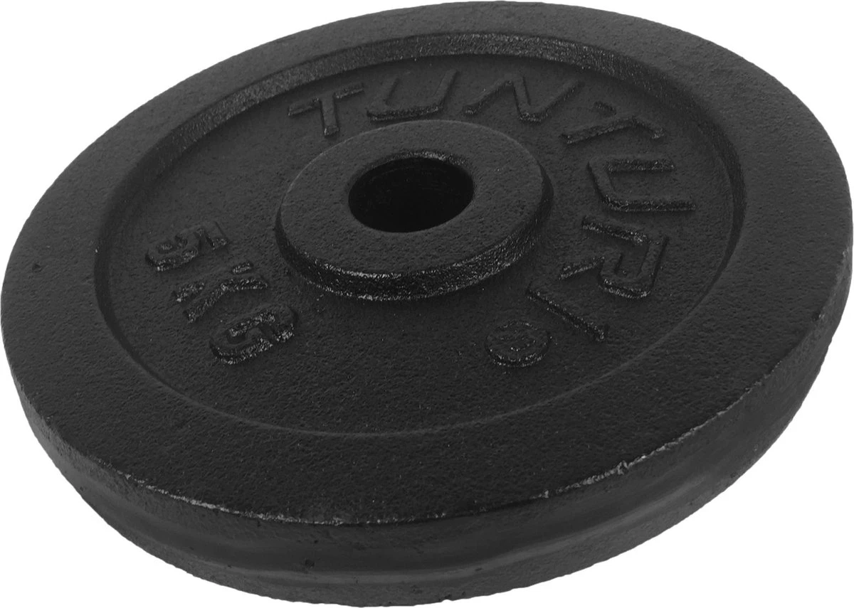 Tunturi Halterschijf - Halter Gewichten - 1 X 5 Kg - Ø 30 Mm - Gietijzer - Incl. Gratis Fitness App 3 Tunturi Halterschijf - Halter Gewichten - 1 X 5 Kg - Ø 30 Mm - Gietijzer - Incl. Gratis Fitness App